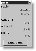 From the Manage batches/Open Batches window, click View Batch