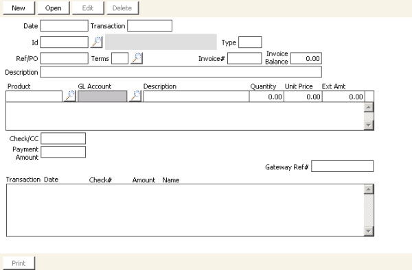Desktop: AR/Cash > Enter and edit transactions > Sales transactions