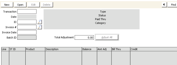 Desktop: Billing > Process accrual dues > Enter and edit credit memos