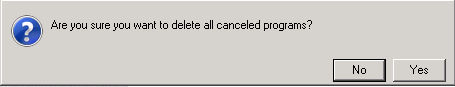 Desktop: Certification > Set up tables > Delete canceled programs