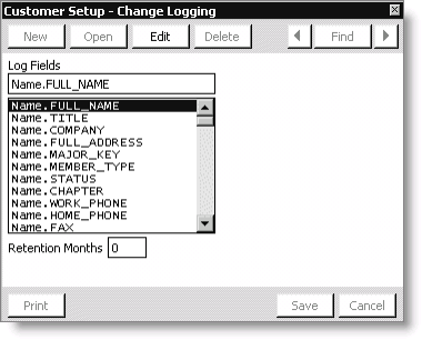 From Customers, select Set up module > General, and click Change Logging