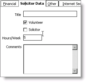 From Customers, select Manage customers, find customer record, and select Solicitor Data tab