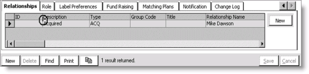 Sample Relationships tab after moving Description field