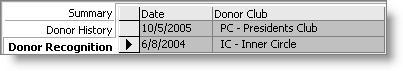 From Customers, select Manage customers > Fundraising > Donor Recognition