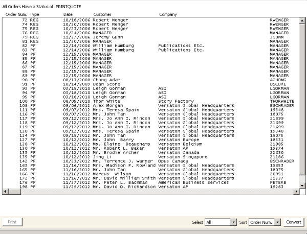 Desktop: Orders > Process orders > Print quotes