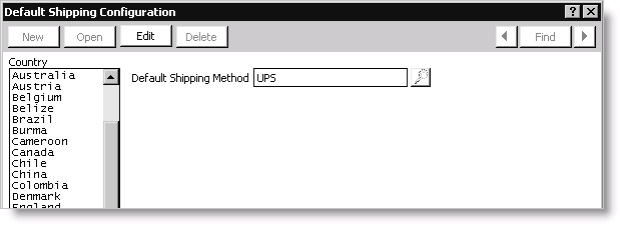 From Orders, select Set up module, click Add-on Charges, and click Default Shipping Configuration