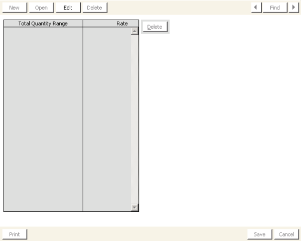 Desktop: Orders > Set up tables > Freight by total quantity