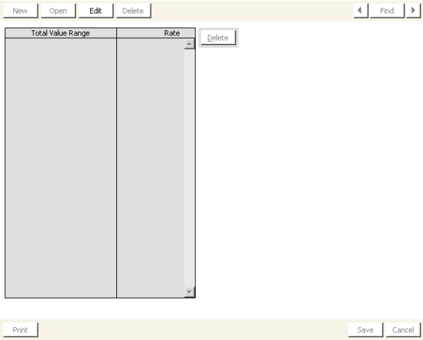 Desktop: Orders > Set up tables > Freight by total value