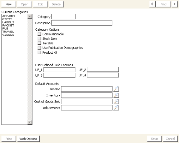 Desktop: Orders > Set up tables > Product categories