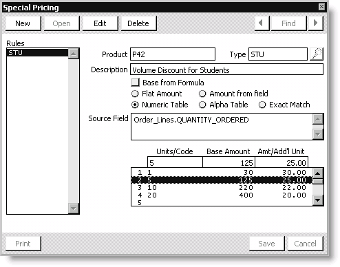 From Orders, select Manage inventory > Manage products, select a product from the list of Current Products, and click Pricing