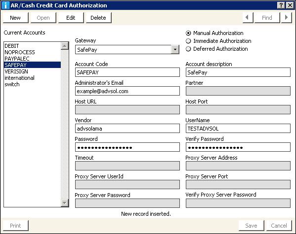 Configuring QSI Authorization