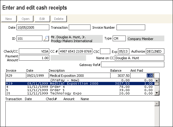 Testing immediate credit card authorization with CCAuth