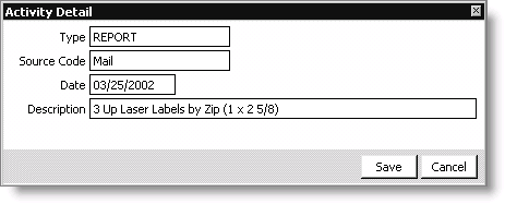 From your selected module, select Generate reports, select Report Type, select report, click Run, enable Create Activity, and click OK