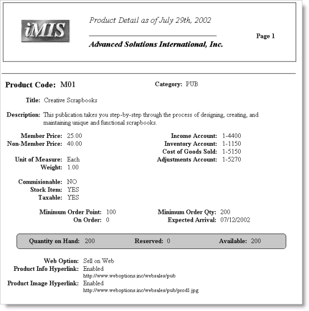 Desktop: Orders > Generate reports > Product > Product Detail, and click Run