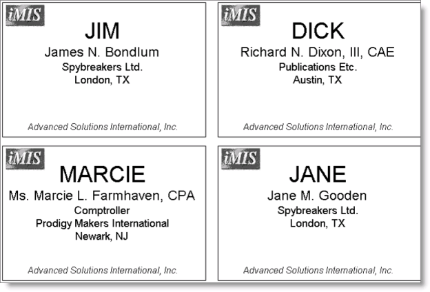 Desktop: Events > Generate reports >  Badges
