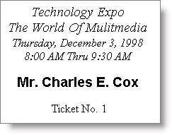 Desktop: Events > Generate reports > Tickets > Tickets (demonstration style)