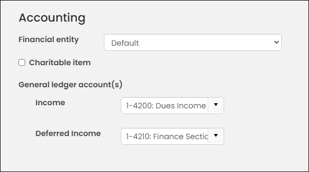 Accounting settings