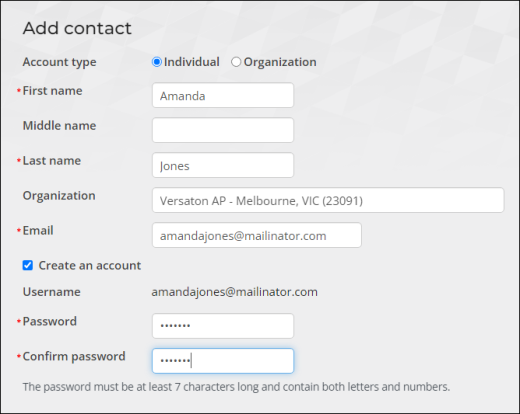 Account Login and Password – Contacts+