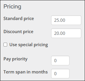 Defining the standard and discount price