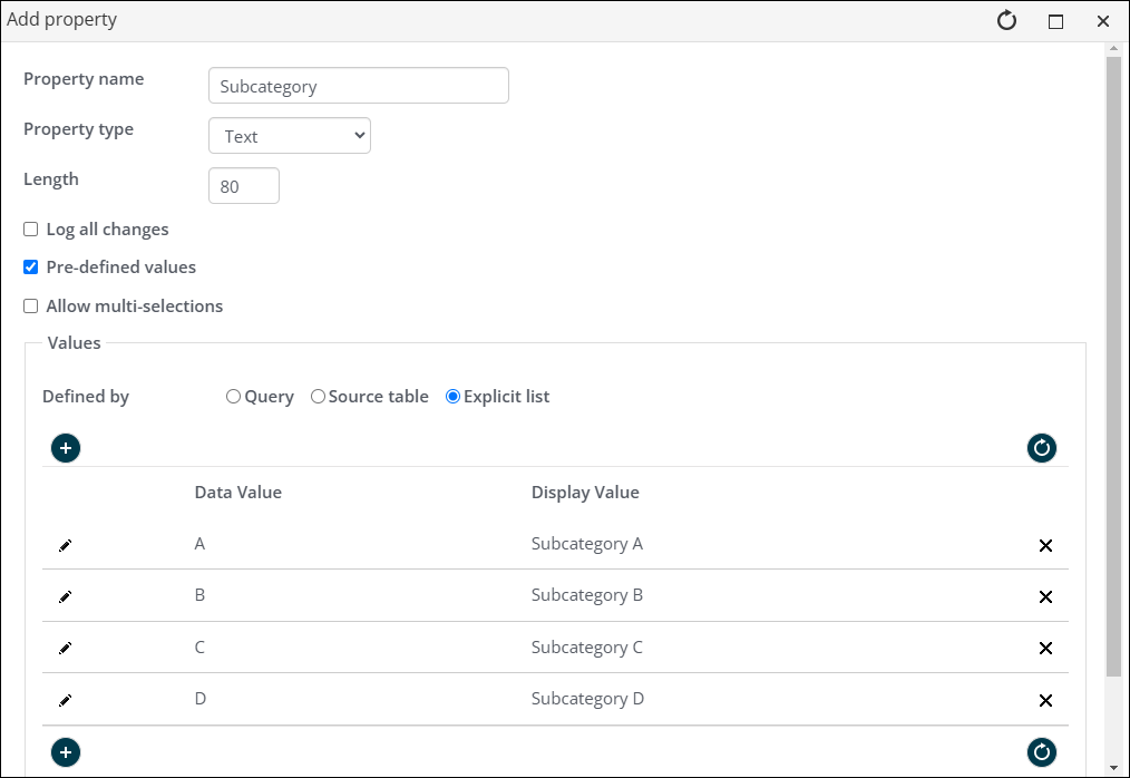Creating an explicit list