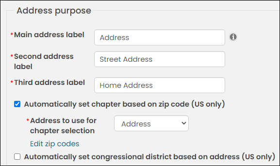 Updating the address to use for chapter selection option