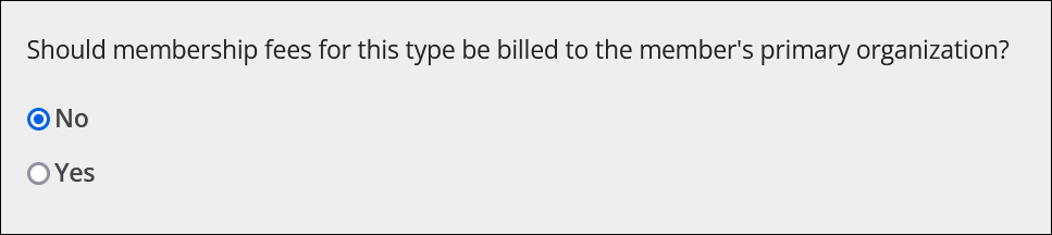 Defining if the fees should be billed to the primary organization