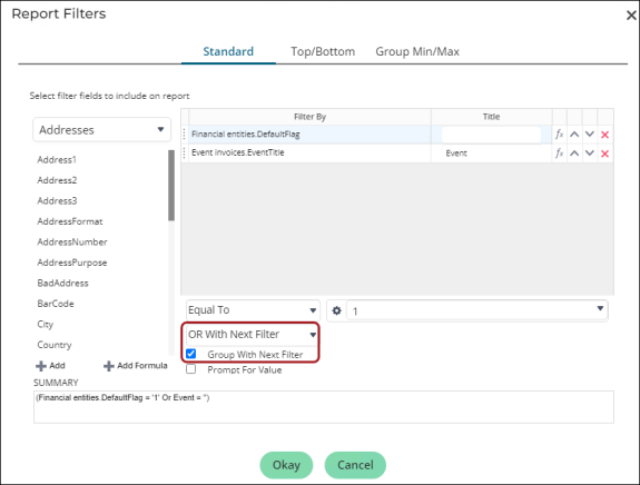 Enabling Group With Next Filter