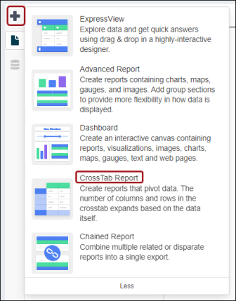 Clicking CrossTab Report