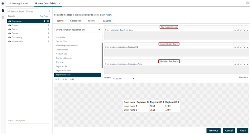 Viewing the Tabulation Data Source