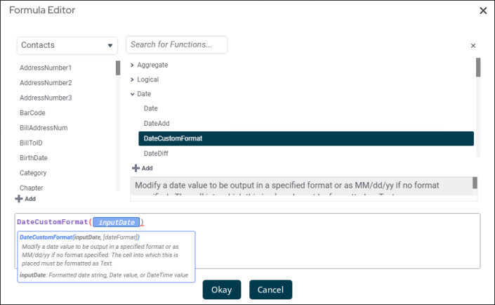 Using the Formula Editor