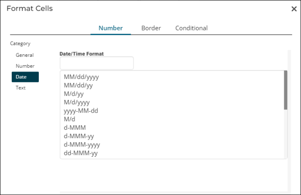 Formatting date/time cells
