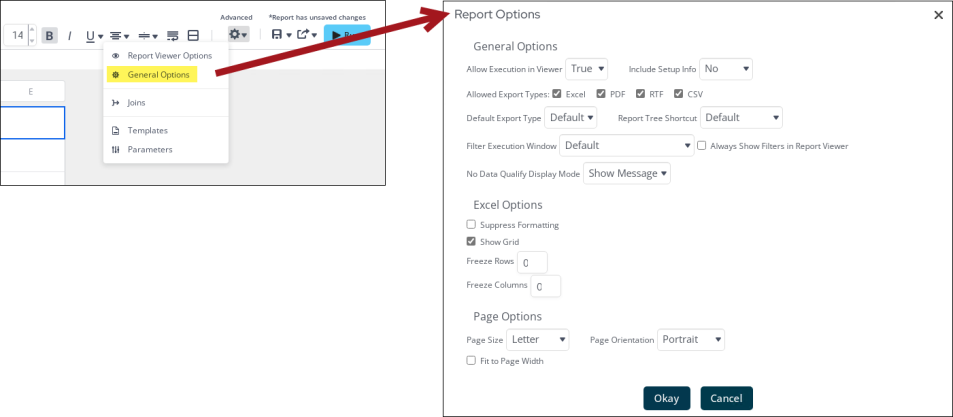 Creating an Advanced report