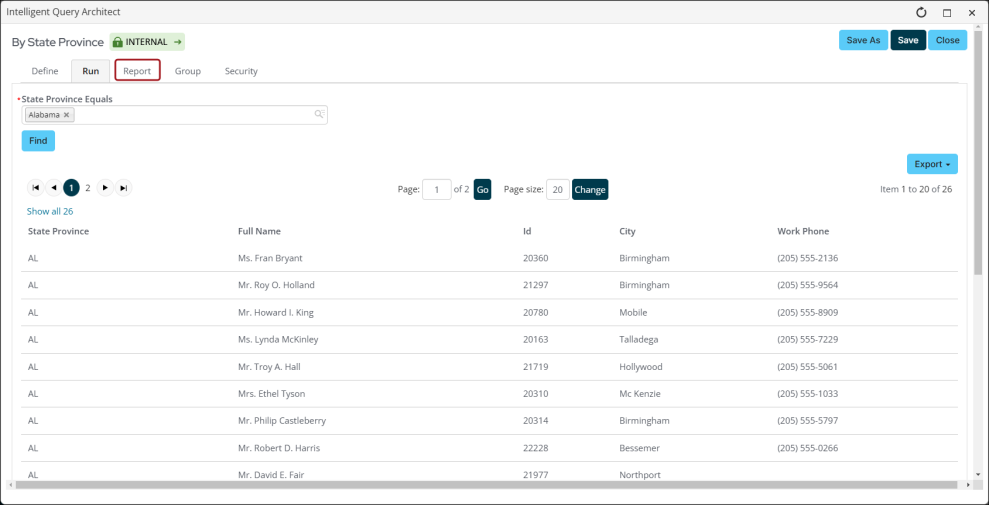 Viewing an IQA report