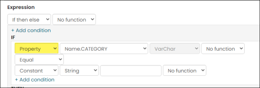 Building a Property expression inside an IF THEN ELSE expression