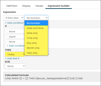 Selecting a function expression