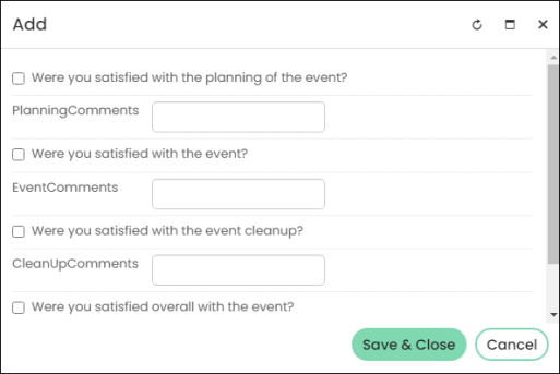 Viewing a survey example
