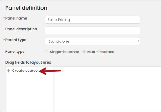 Adding a Panel definition