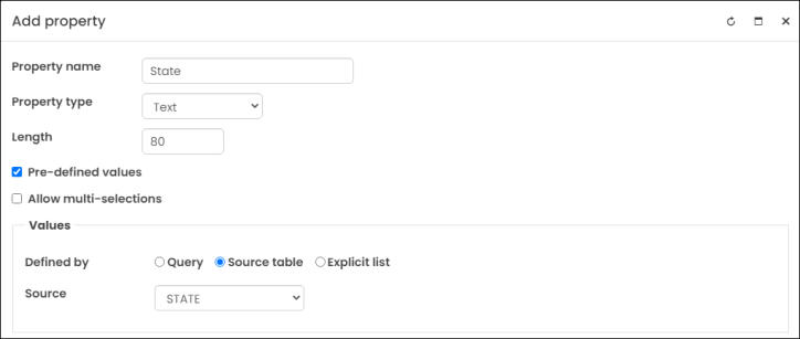 Adding State property configuration