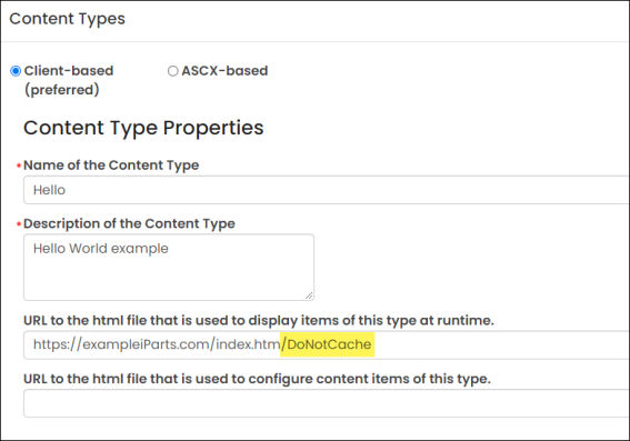 Highlighting DoNotCache in the URL