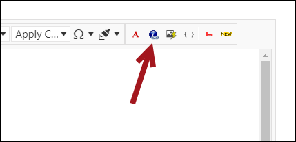 Viewing the iMIS Hyperlink Manager (toolbar button - globe and chain)