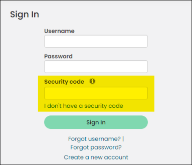 Adding a security code