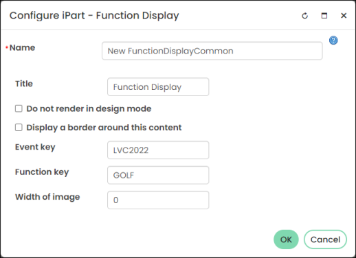 Configuring the Function Display content item
