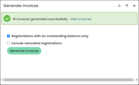 View an event Invoice Creator content item example