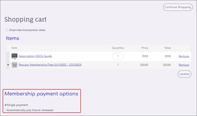 View an AutoPay Instructions Creator content item example