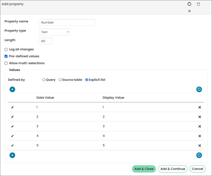 Adding properties