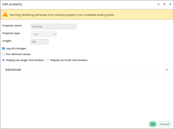 Enabling Log all changes