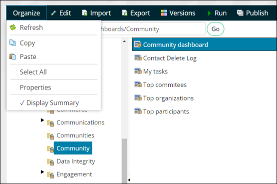 Copying a dashboard