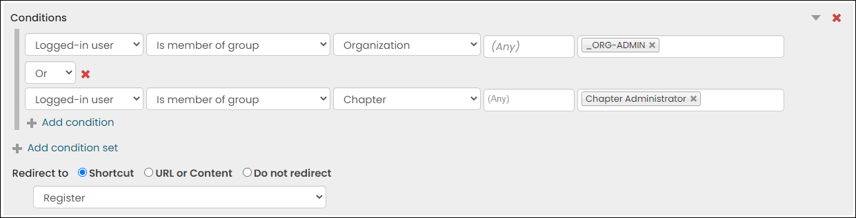 Redirecting a user if they are a company or chapter administrator