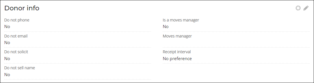 Viewing a DonorData panel example