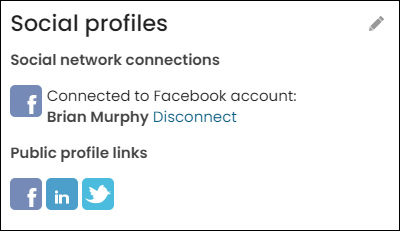 Viewing Social profiles
